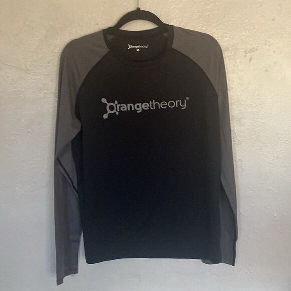 Orange Theory Hoodie Womens Medium Black  Athleisure Running Stretch Top - Picture 1 of 6